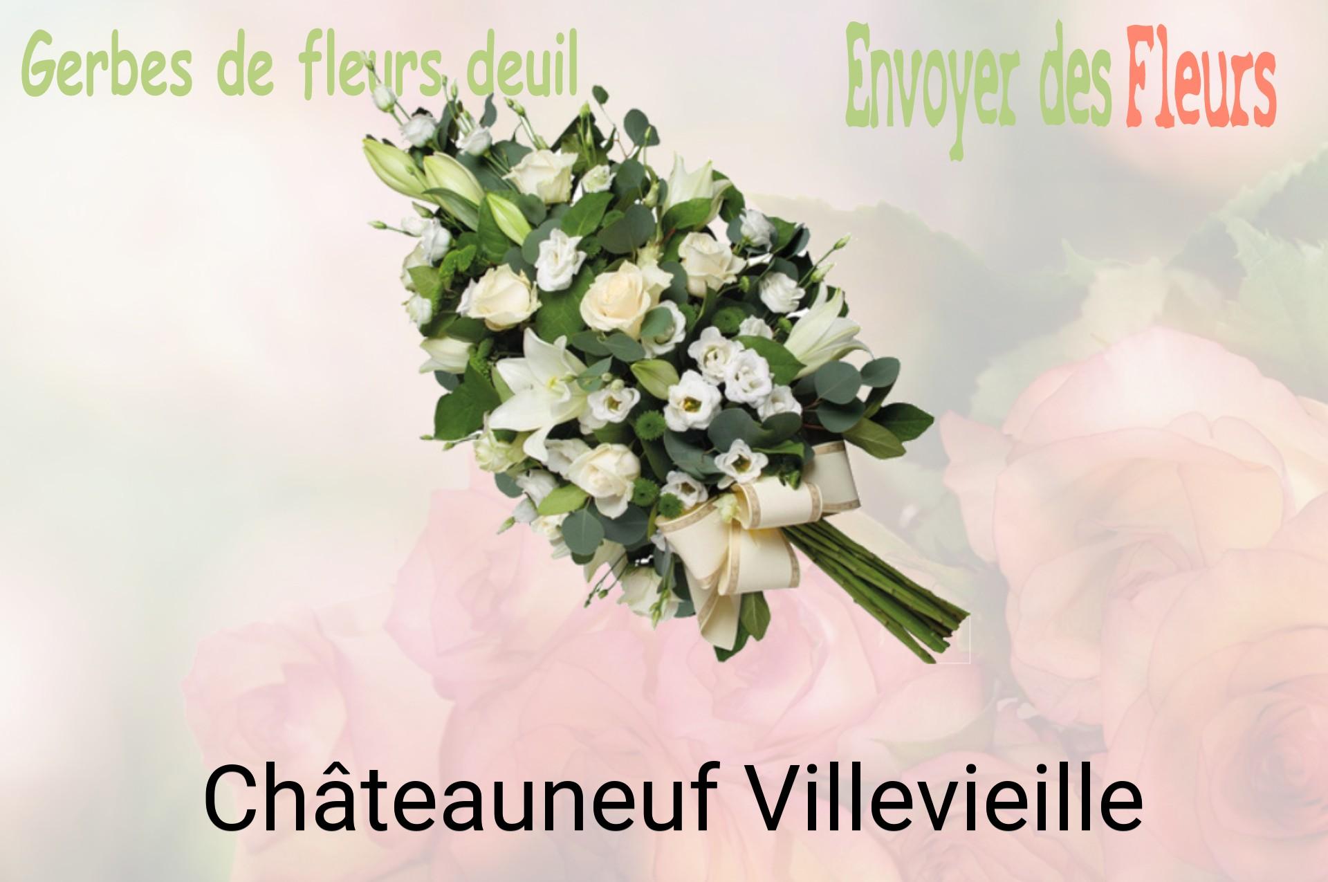 Gerbe de fleurs de deuil livrée à Châteauneuf-Villevieille